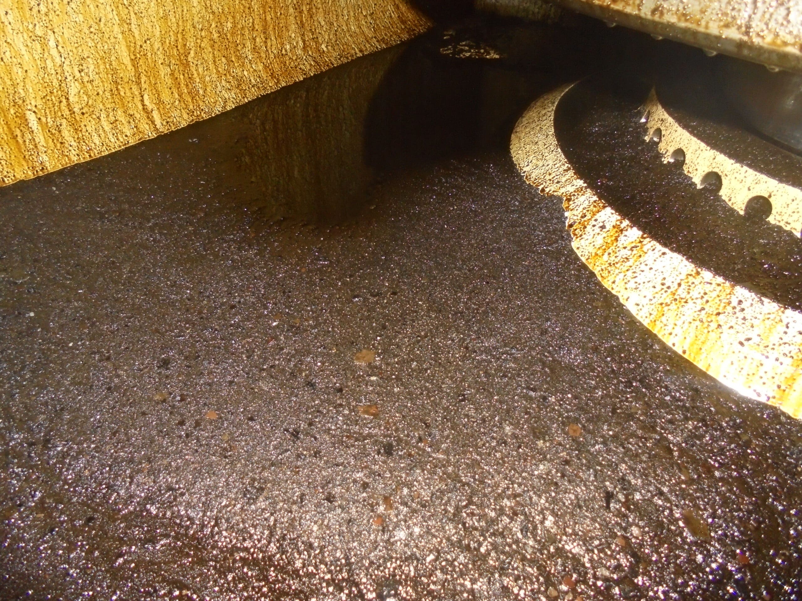 Sludge in ship engine