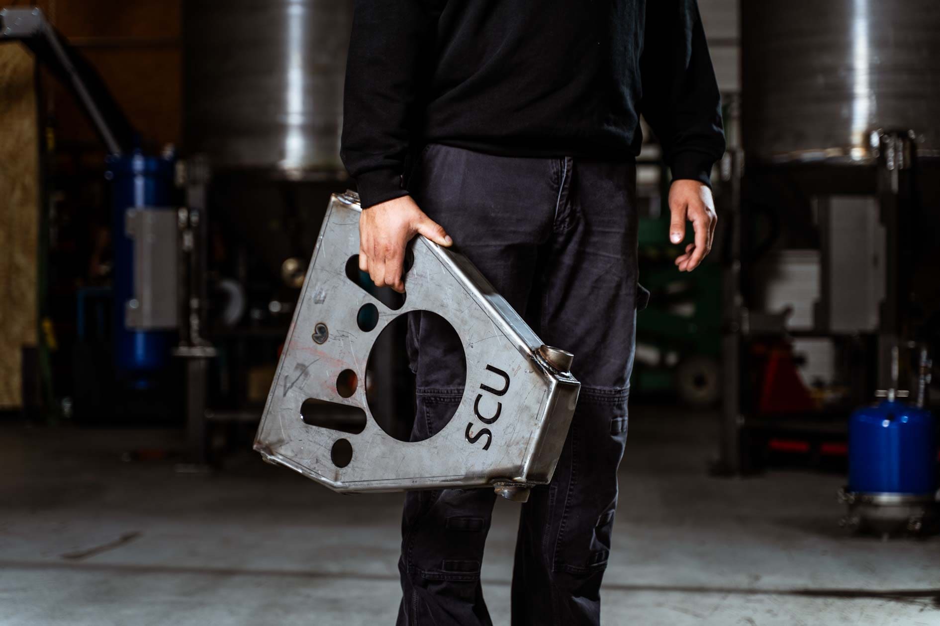 Metal plate for Sludge Collecting Unit carried by ShipCore engineer
