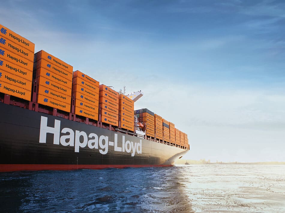 Hapag-Lloyd container ship carrying freight